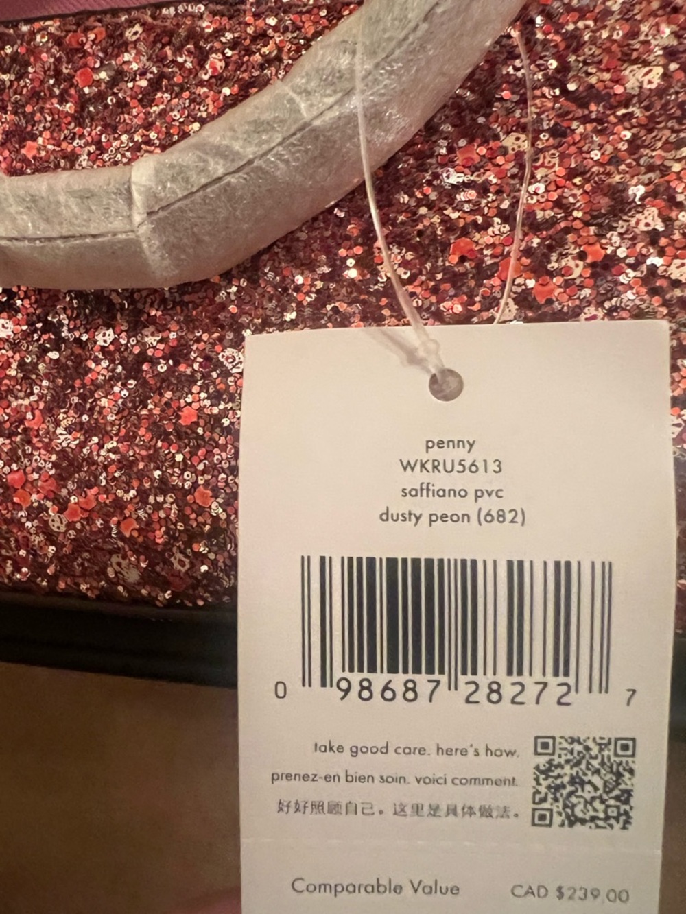 kate spade dusty penny peony sequin tote - Picture 2 of 3